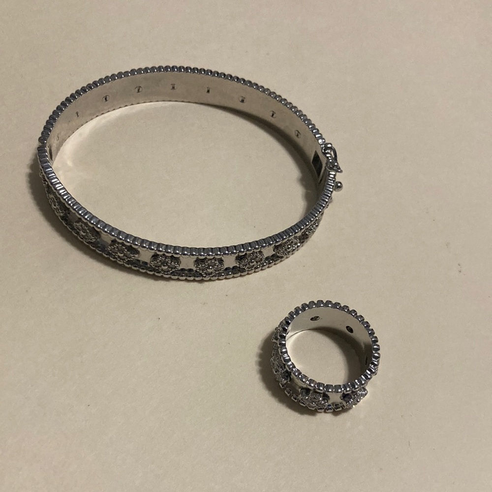 Jeweled bracelet & ring set